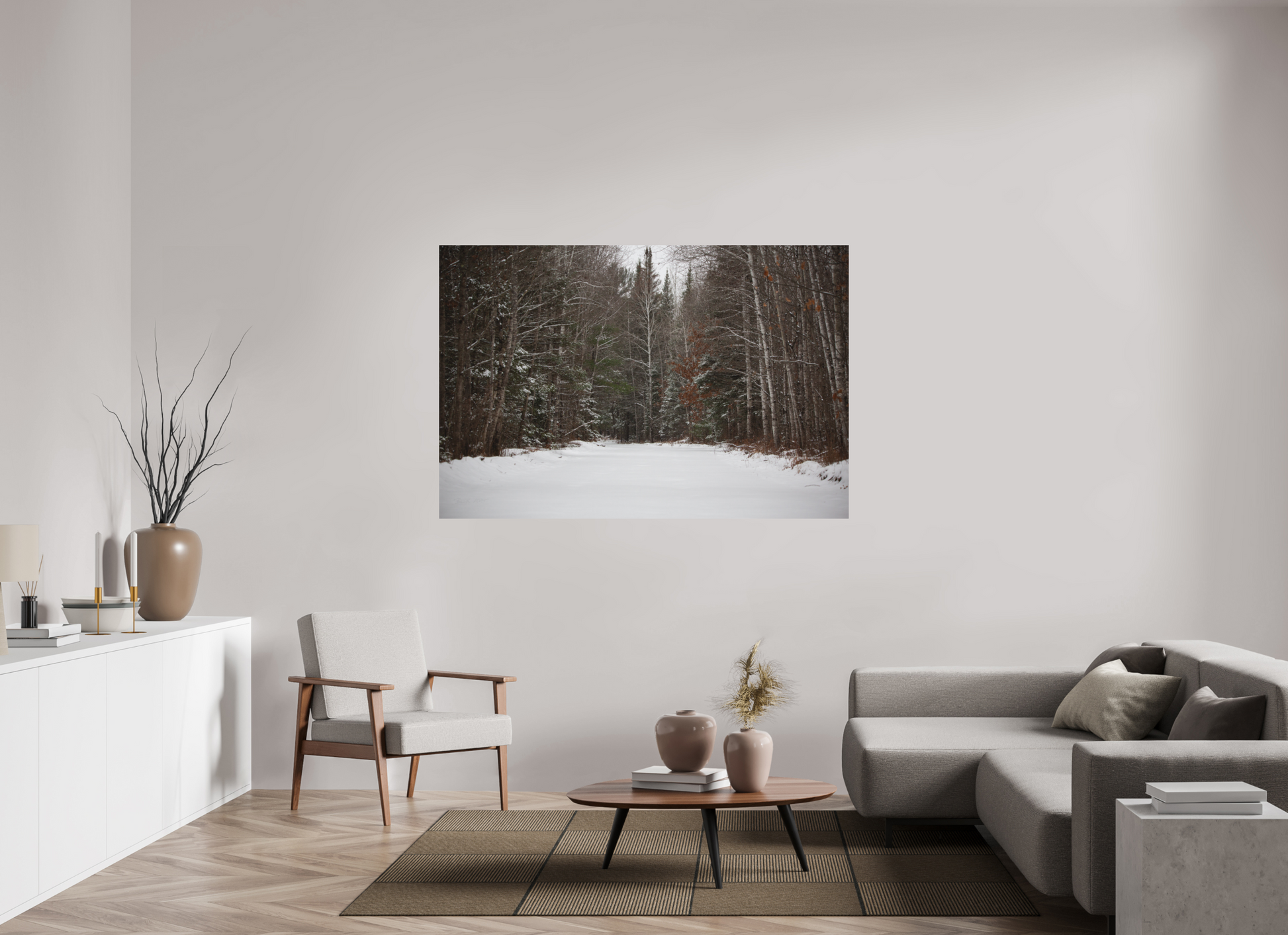 Fresh Snow Country Road - Print Only