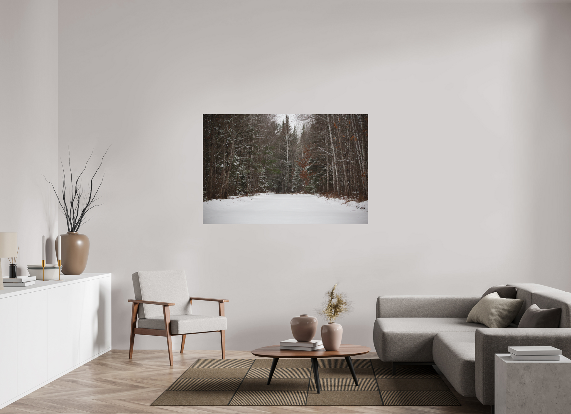 Fresh Snow Country Road - Print Only