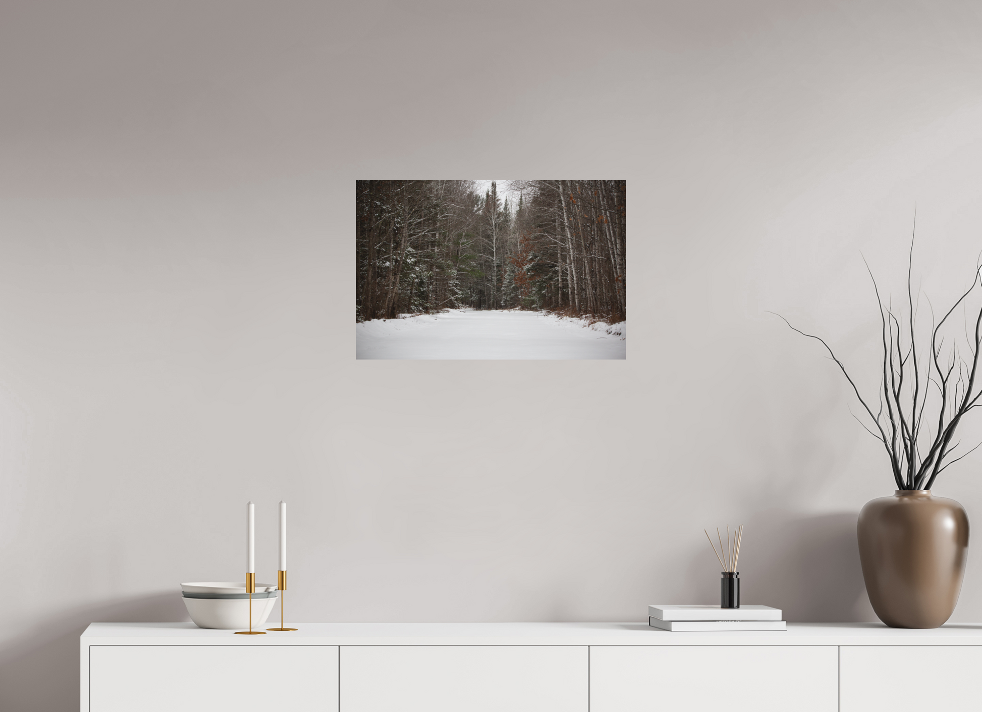 Fresh Snow Country Road - Print Only