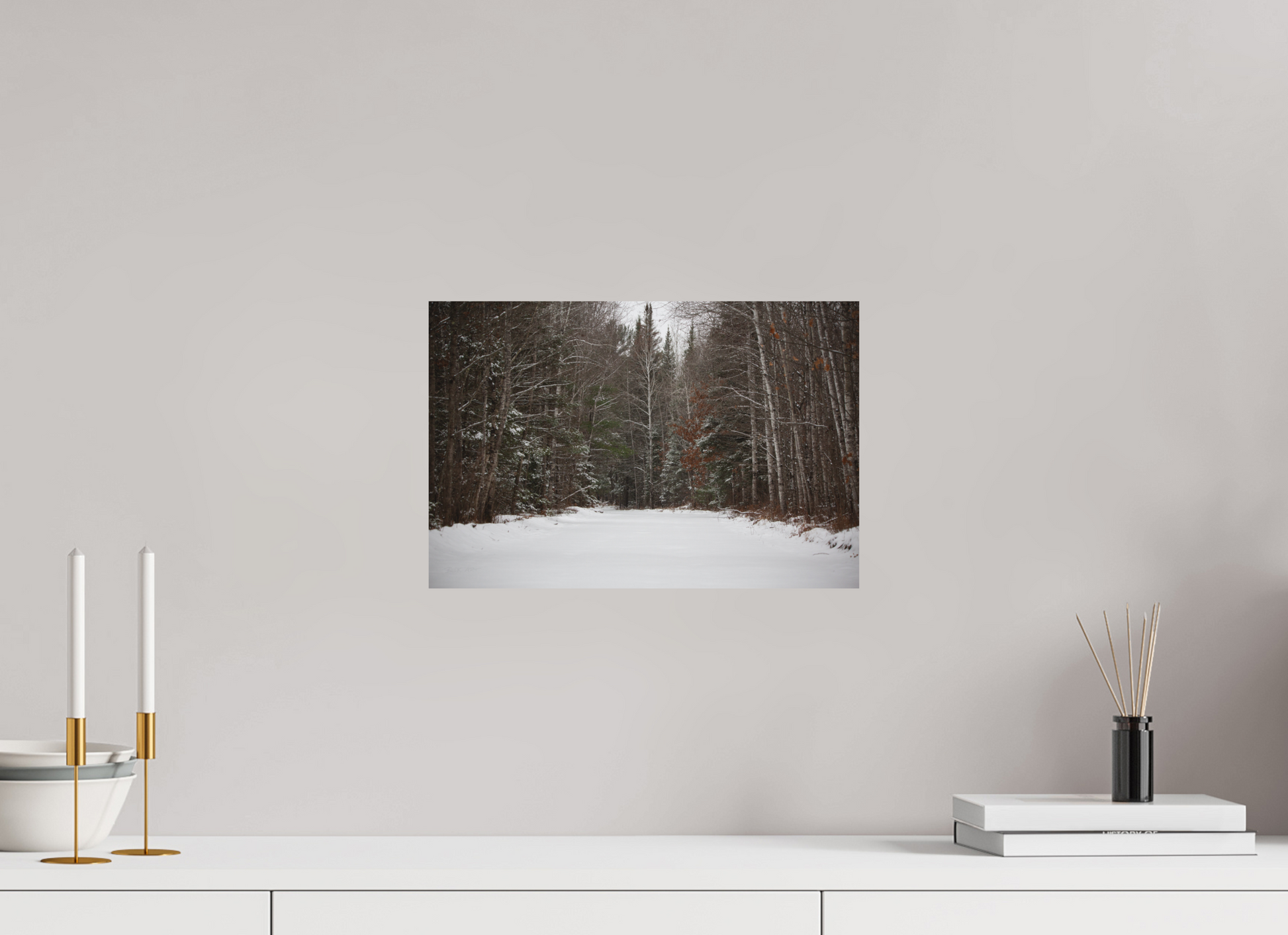 Fresh Snow Country Road - Print Only