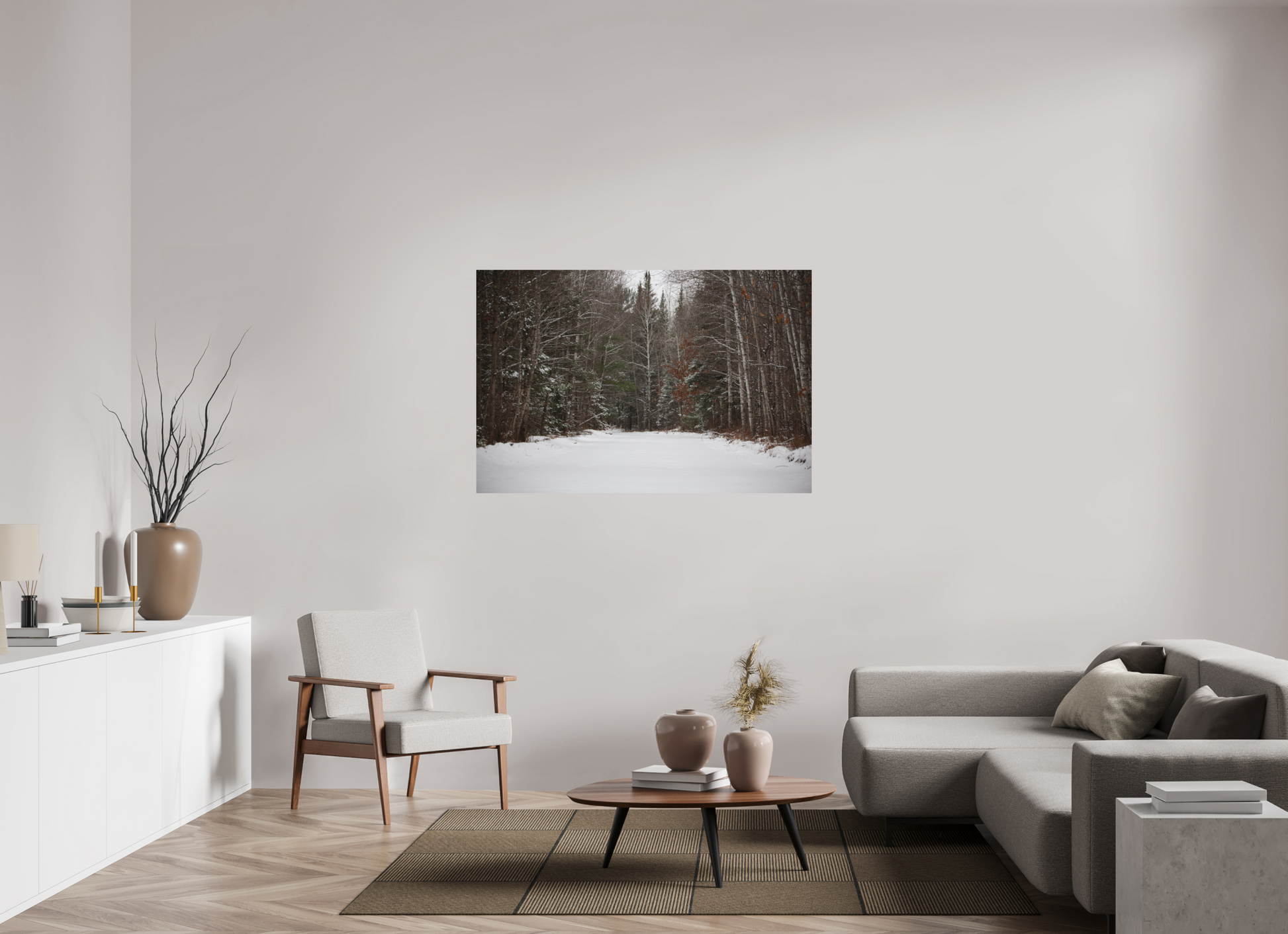 Fresh Snow Country Road - Print Only
