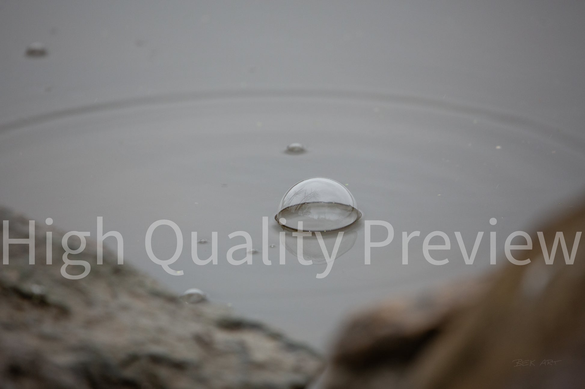 Water Drop Bubble - Print Only