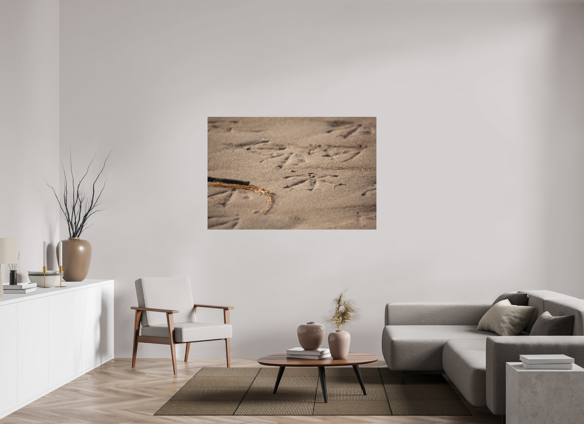 Bird Prints in Sand - Print Only