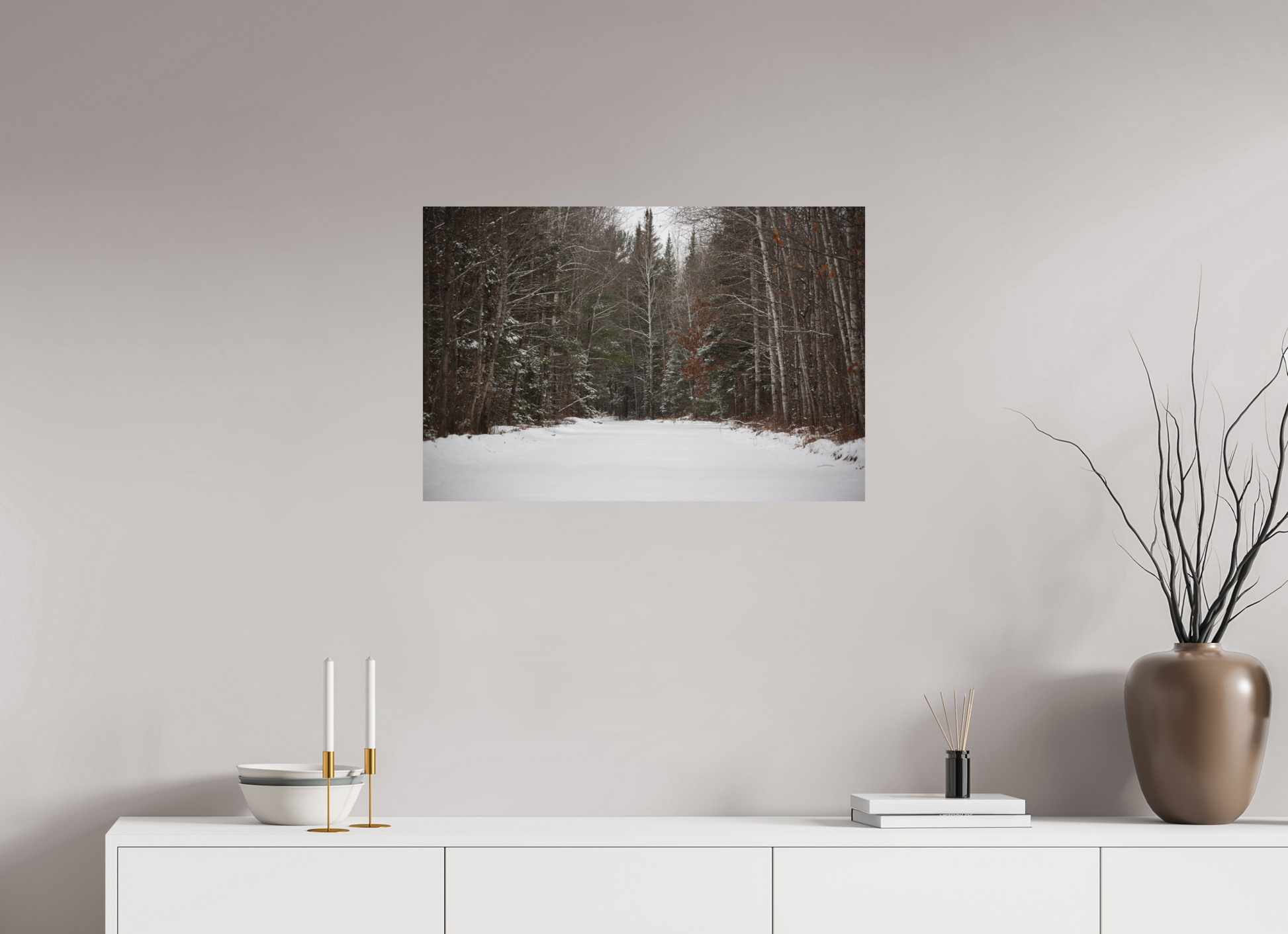Fresh Snow Country Road - Print Only