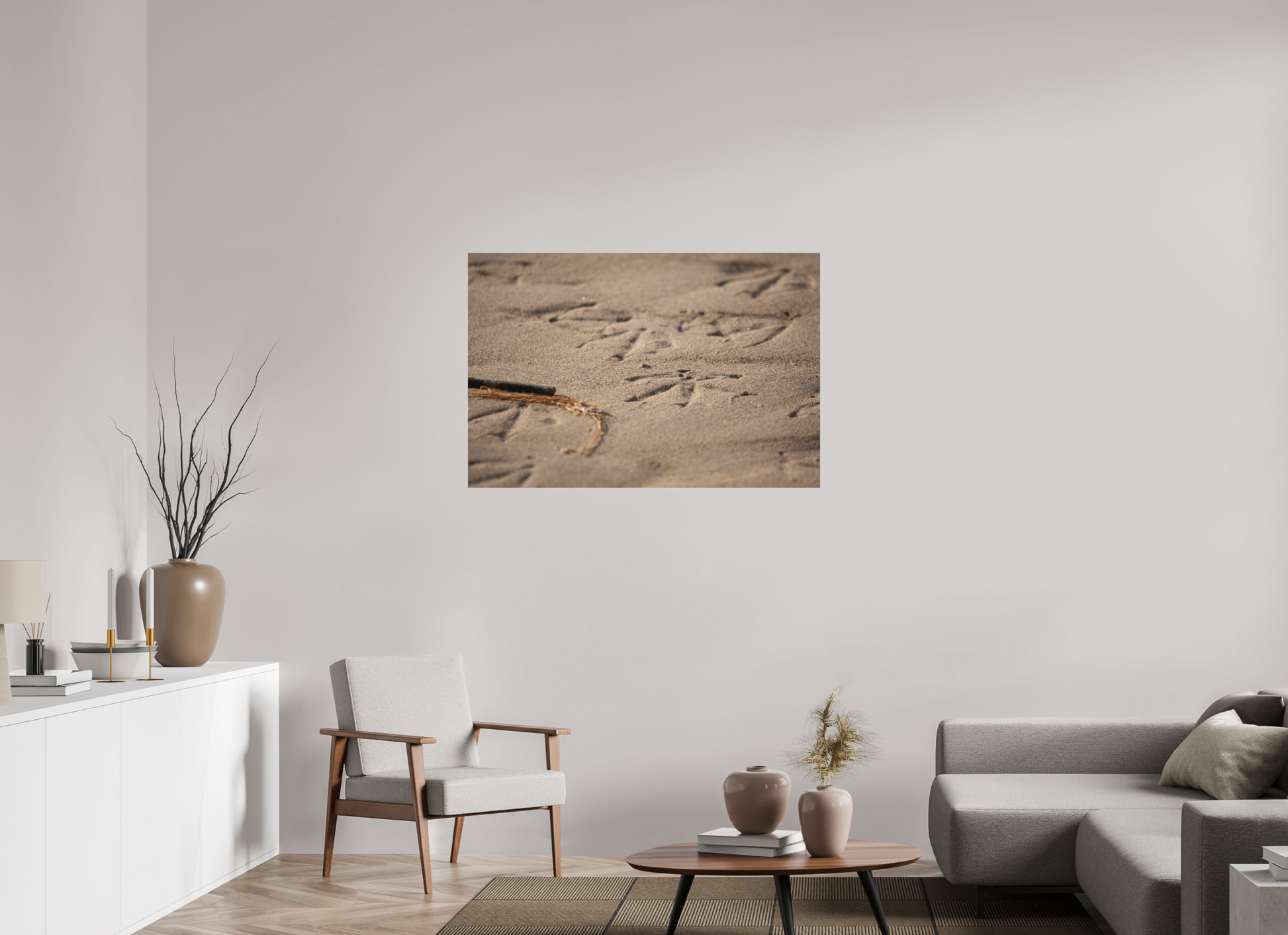Bird Prints in Sand - Print Only