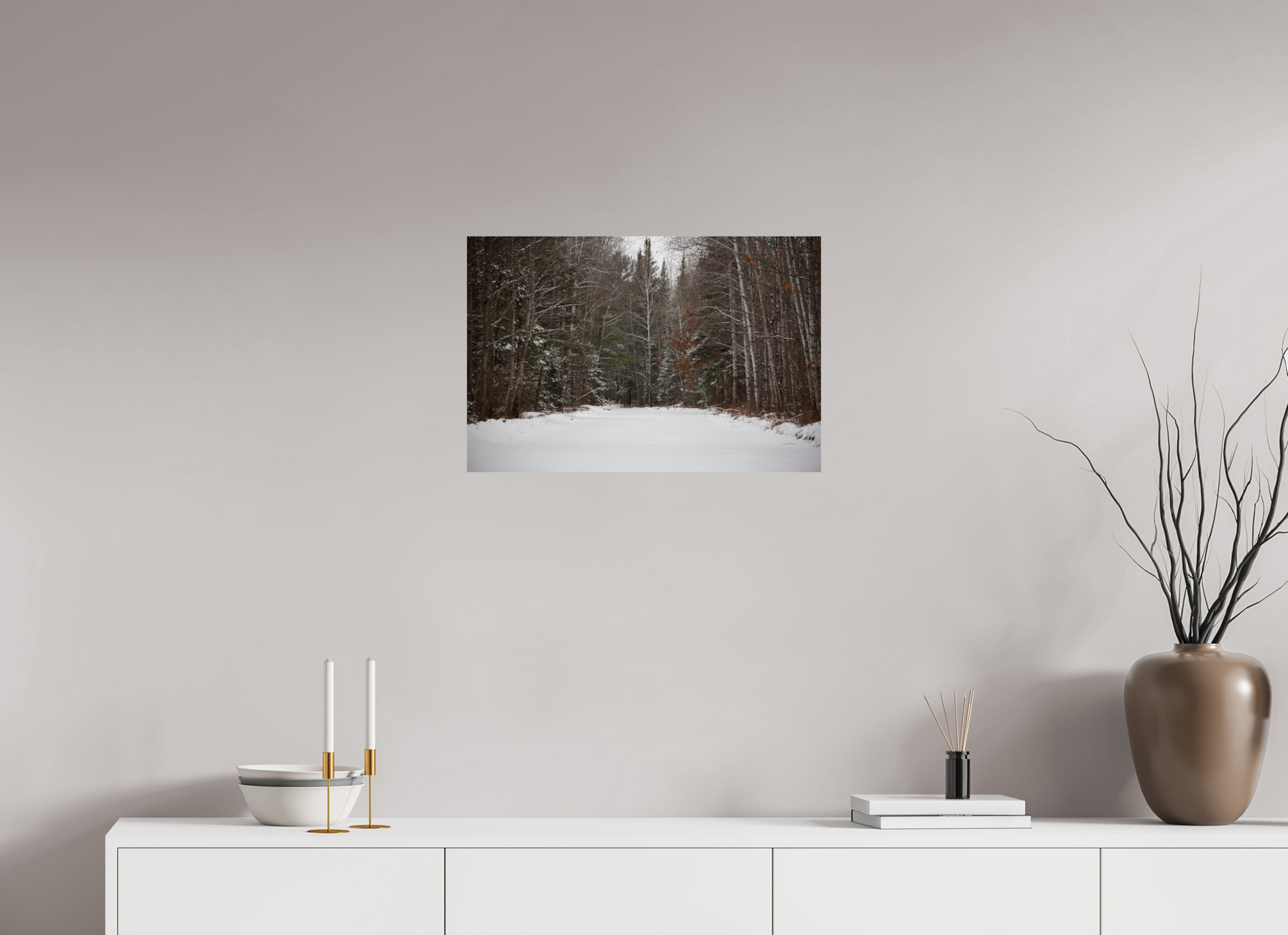 Fresh Snow Country Road - Print Only