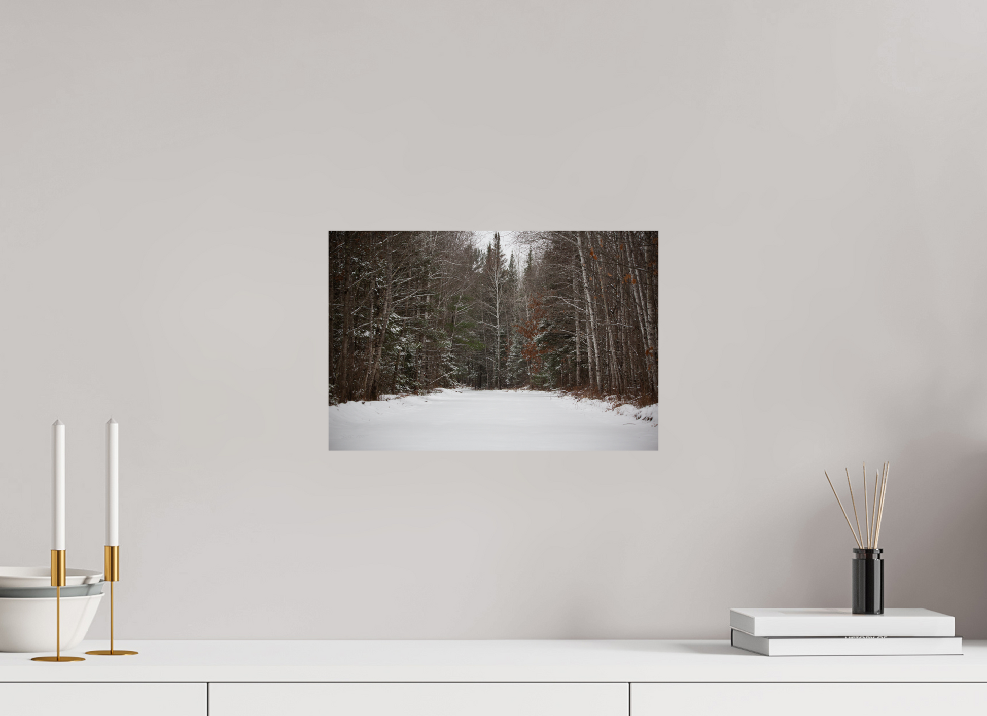 Fresh Snow Country Road - Print Only
